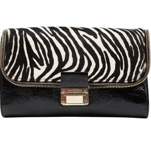 Jimmy CHOO Black Calfskin Pony Style Clutch